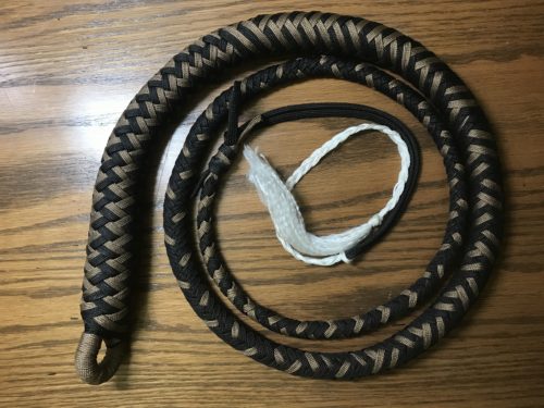 Black and Brown Combat Whip
